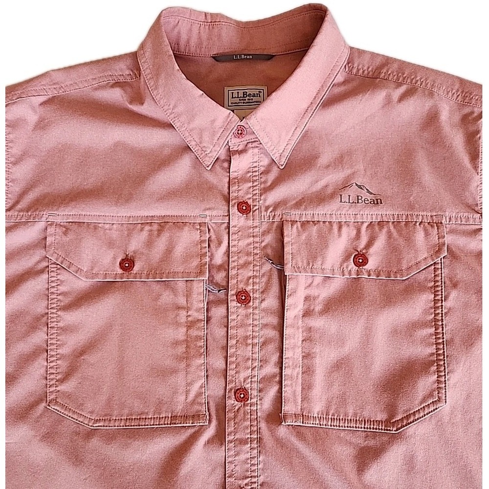 LL Bean Mens No Fly Zone Button Up Shirt XXL Insect Repellent‎ Fishing Outdoors